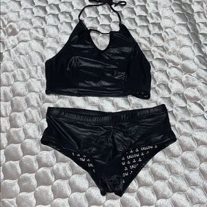 Metallic Black Bikini